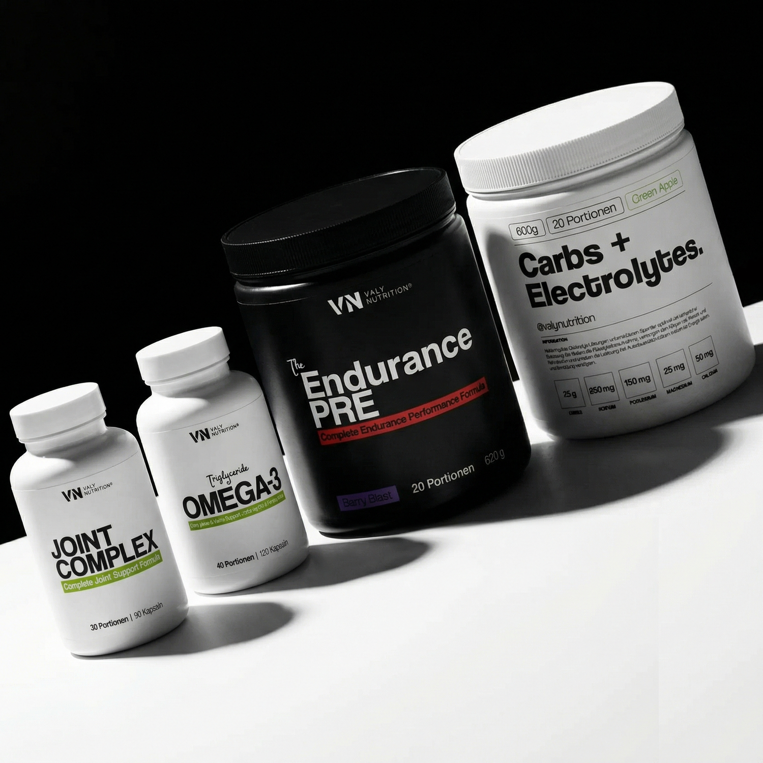 Bild von allen Produkten auf hellem tisch